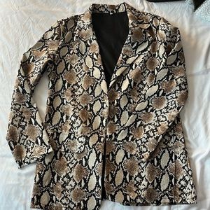 Snake Print Blazer
